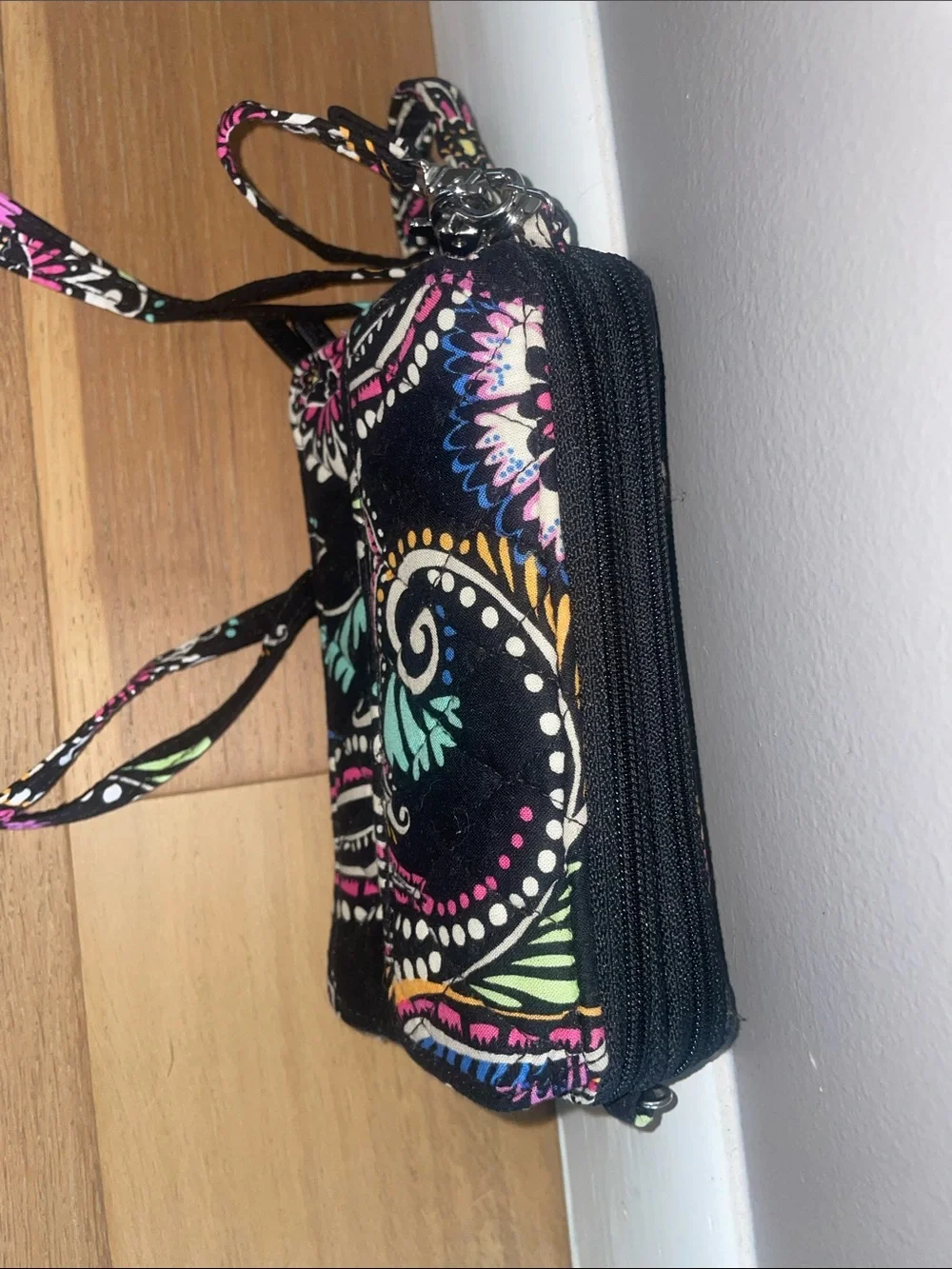 Vera Bradley Quilted Paisley Crossbody Wallet with Key Pouch - Picture 3 of 5